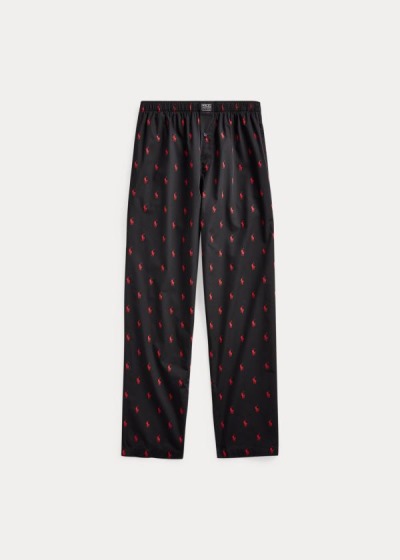 Pantalones De Pijama Polo Ralph Lauren Hombre Negros / Rojos - Signature Pony - CXWKT8946